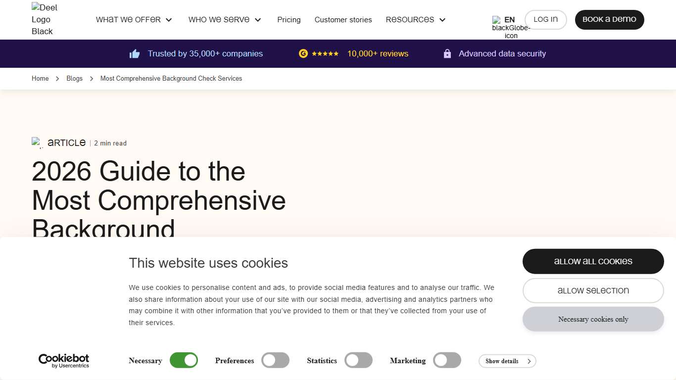 2026 Guide to the Most Comprehensive Background Check Services